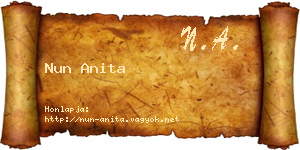 Nun Anita névjegykártya
