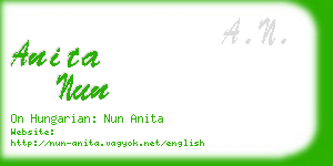 anita nun business card